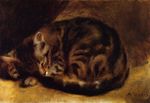 Ренуар Спящий кот 1862г