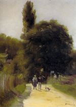Ренуар Пейзаж с двуия фигурами 1866г