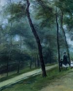 Ренуар Прогулка в лесу Мадам Ле Кер и её ребёнок 1870г