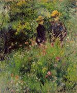 Ренуар Беседа в розовом саду 1876г