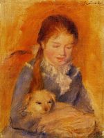Ренуар Девочка с собакой 1875г