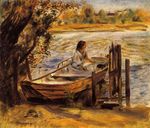 Ренуар Молодая женщина в лодке Лиза Треот 1870г