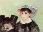 Ренуар Молодая женщина в соломенной шляпе 1877г