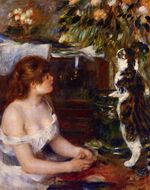 Ренуар Девочка и кошка 1882г