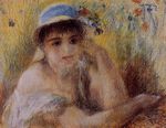 Ренуар Женщина в соломенной шляпе 1880г
