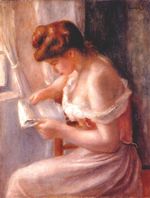 Ренуар Женщина за чтением 1891г