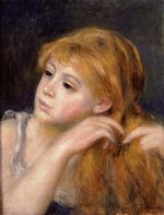 Ренуар Голова молодой женщины 1890г