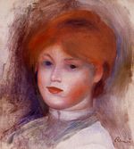 Ренуар Голова молодой женщины 1893г