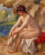 Ренуар Покидая ванну 1890г