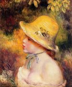 Ренуар Девушка в соломенной шляпке 1890г