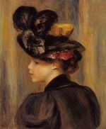 Ренуар Женщина в чёрной шляпе 1895г
