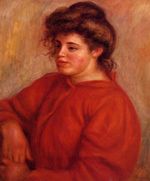 Ренуар Женщина в красной блузе 1908г