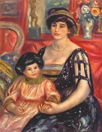 Ренуар Портрет мадам Дюбервил с сыном Анри 1910г