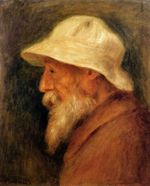 Ренуар Автопортрет в белой шляпе 1910г