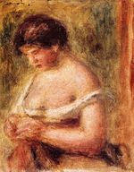 Ренуар Женщина с корсетом 1914г