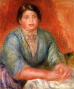 Ренуар Женщина в синем платье 1915г
